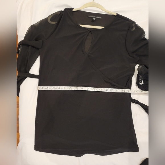 WHBM surplice blouse with tie waist - Picture 3 of 7